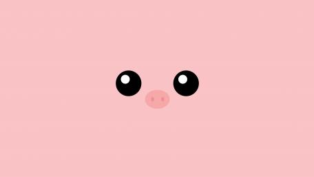 Piglet Whimsy in Pink wallpaper
