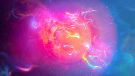 Energetic Abstract Swirl in Vivid Pink wallpaper