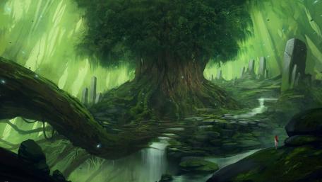 Whispers of the Enchanted Grove wallpaper
