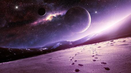 Ethereal Night on a Distant World wallpaper