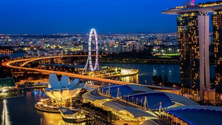 Serene Dusk at Marina Bay Sands wallpaper