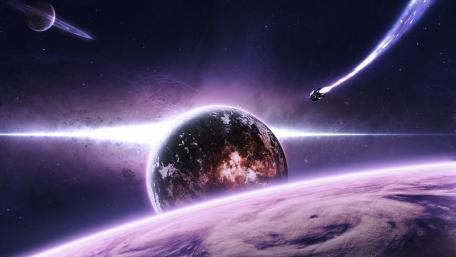 Cosmic Journey Through the Galaxy wallpaper
