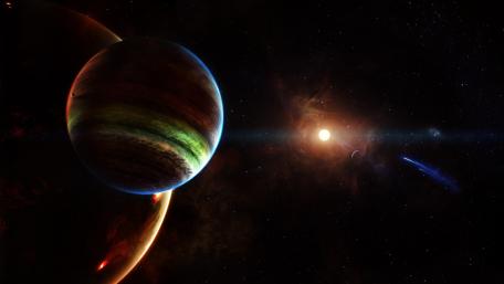 Galactic Wonders Unveiled in Darkness wallpaper
