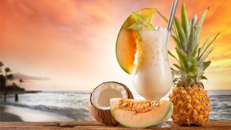 Tropical Bliss in a Glass Inspired by Fruit Flavors wallpaper