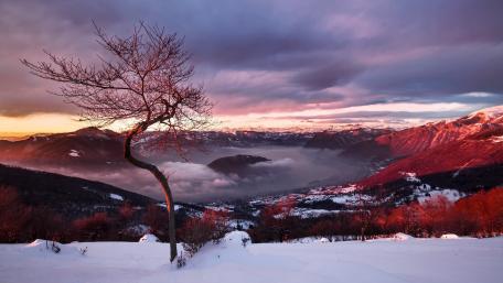 Morning Glory Over Majestic Mountains wallpaper