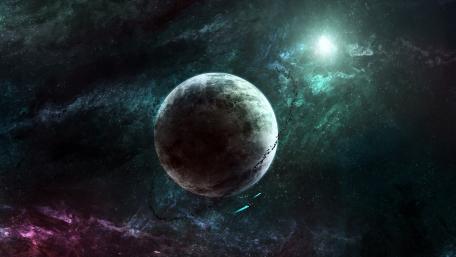 Galactic Serenity in Cosmic Depths wallpaper