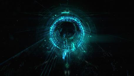 Futuristic Cyber Tunnel Vision wallpaper