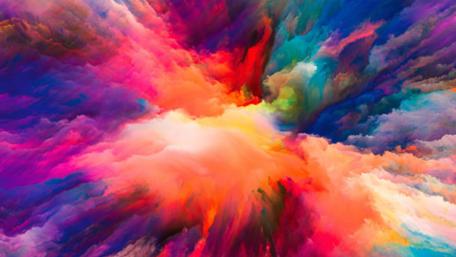 Vibrant Explosion of Colorful Abstract Art wallpaper