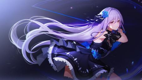 Mystical Swordswoman in the Moonlight wallpaper