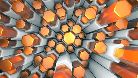 Texture of hexagons wallpaper