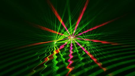 Neon Laser Waves in Vibrant Colors wallpaper