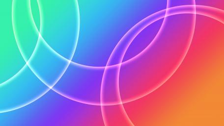 Vibrant Neon Circles in Motion wallpaper