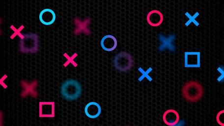 Glowing PlayStation Symbols Abstract Art wallpaper
