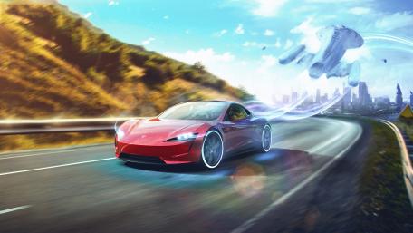 tesla-roadster wallpaper