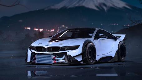 BMW i8 Coupé Night Drive wallpaper