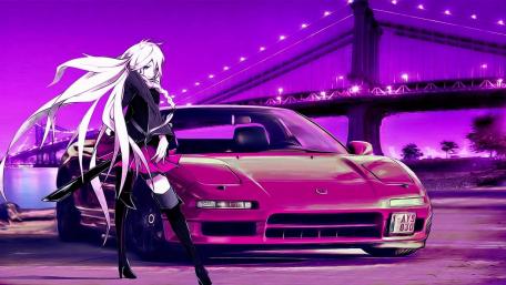 Neon Warrior and Her Ride wallpaper