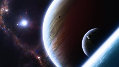 Majestic Celestial Planets in Cosmic Harmony wallpaper