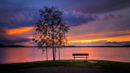Tranquil Sunset by the Water wallpaper
