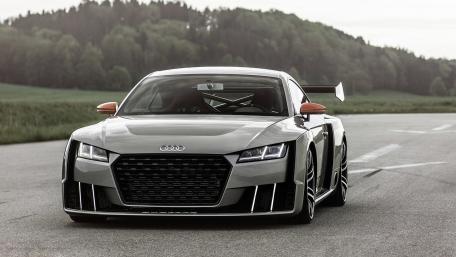 Sleek Audi TT Coupe on Open Road wallpaper