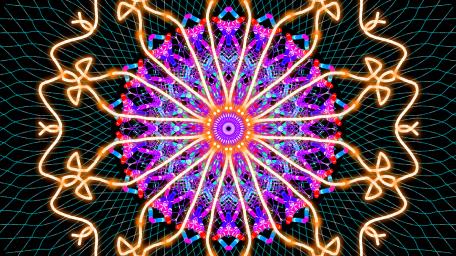 Vibrant Mandala of Light and Symmetry wallpaper