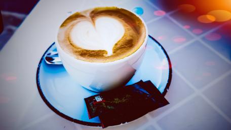 Warm Cup of Heartfelt Coffee Art wallpaper