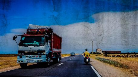 Vibrant Journey on Open Roads wallpaper