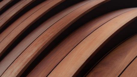 Curved Elegance in Wood Grain wallpaper