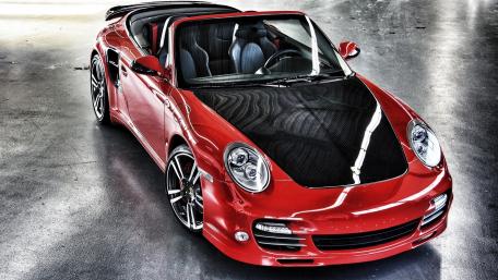 Sleek Red Porsche Cabriolet Wallpaper Showcase wallpaper