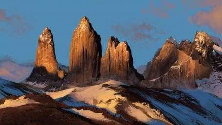 Majestic Peaks of Tranquility wallpaper