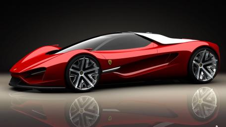 Ultimate Dream Car in Red Ferrari Style wallpaper