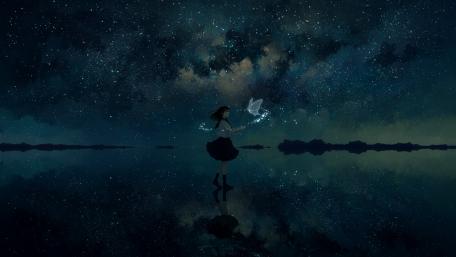 Starry Night's Embrace wallpaper