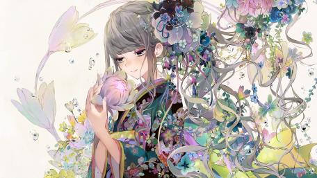 Serene Beauty in Blossom's Embrace wallpaper