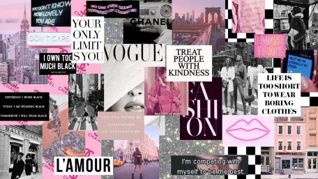 Fashion-Inspired Quote Collage Wallpaper wallpaper