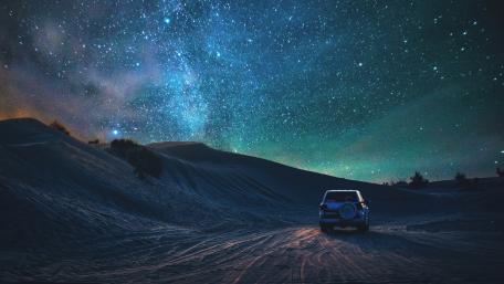 Starry Desert Safari Adventure wallpaper
