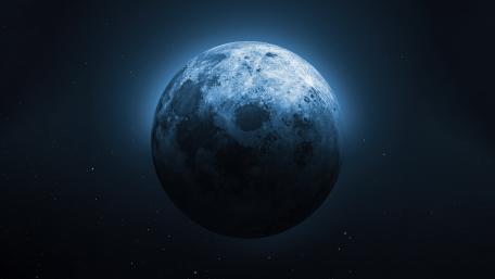 Moon half lit wallpaper