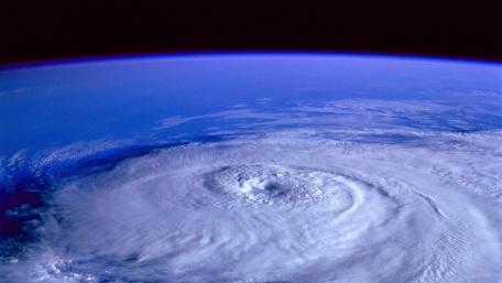 Majestic Vortex Above Earth’s Atmosphere wallpaper
