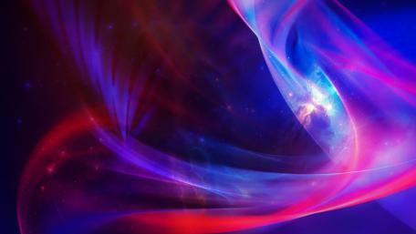 Neon Dreams in Cosmic Waves wallpaper