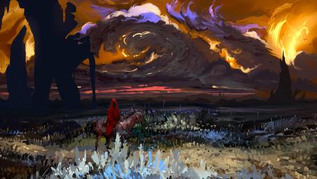 Mystic Rider in the Apocalypse Twilight wallpaper