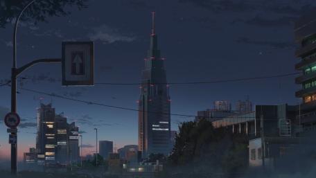 Anime city wallpaper