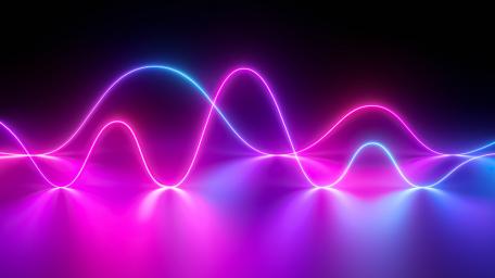 Vibrant Neon Waveforms wallpaper