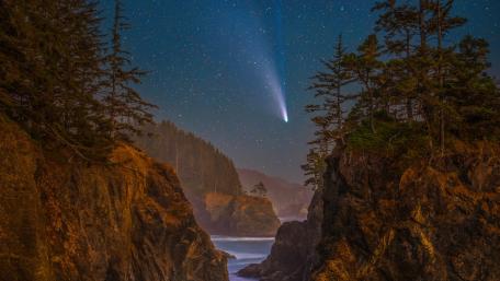 Oregon coast by night wallpaper