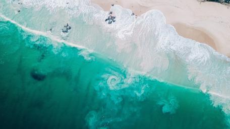 Oceanic Swirl Aerial View wallpaper