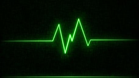 Heart Beat GREEN glow wallpaper