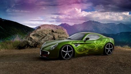 Dreamy Alfa Romeo 8C Competizione Wallpaper wallpaper