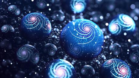 Mystical Swirls of Blue Energy wallpaper