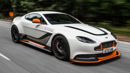 Sleek Aston Martin Vantage on the Move wallpaper
