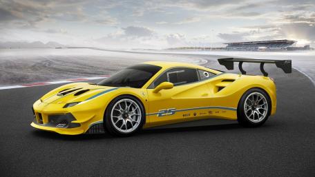 Ferrari 488 Challenge in Vivid Yellow Shade wallpaper