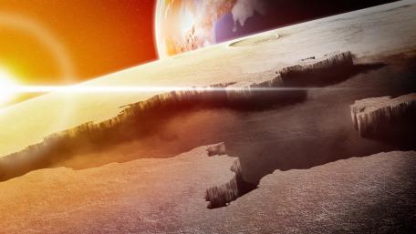 Cosmic Dawn Over a Distant Planet wallpaper