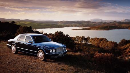 Classic Luxury Car by the Lake wallpaper