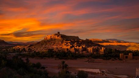 Enchanted Sunset over Aït Benhaddou wallpaper
